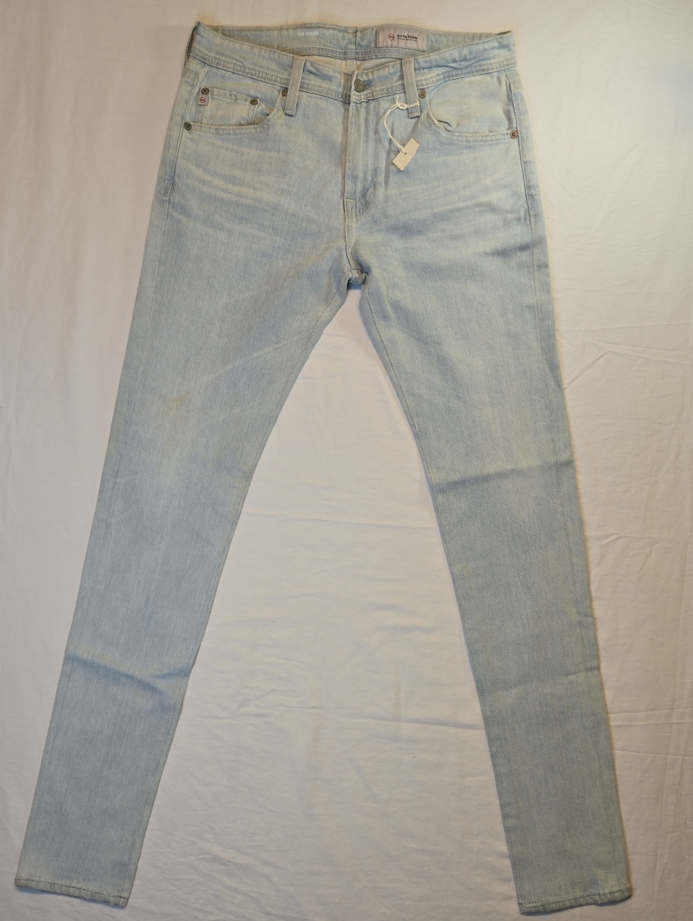 AG Adriano Goldschmied The Dylan Slim Skinny Tapered Fit Light Blue Denim Jeans